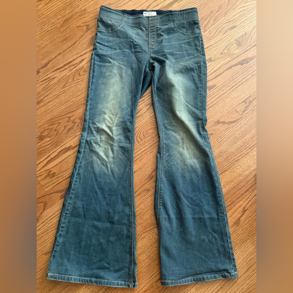 Free People Dark Wash Flare Jeans